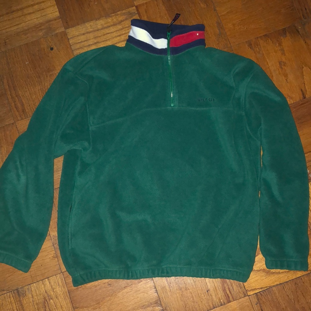 Vintage Tommy Hilfiger Flag Zip Up Fleece